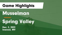 Musselman  vs Spring Valley  Game Highlights - Dec. 2, 2022