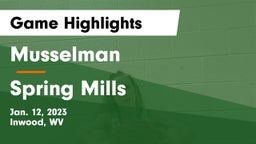 Musselman  vs Spring Mills  Game Highlights - Jan. 12, 2023