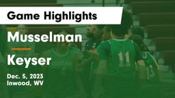 Musselman  vs Keyser  Game Highlights - Dec. 5, 2023