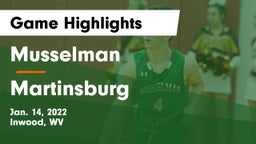 Musselman  vs Martinsburg  Game Highlights - Jan. 14, 2022