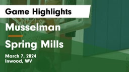 Musselman  vs Spring Mills  Game Highlights - March 7, 2024
