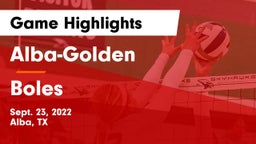 Alba-Golden  vs Boles  Game Highlights - Sept. 23, 2022