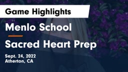 Menlo School vs Sacred Heart Prep  Game Highlights - Sept. 24, 2022