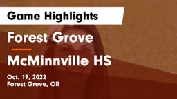 Forest Grove  vs McMinnville HS Game Highlights - Oct. 19, 2022