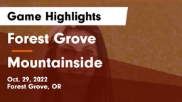 Forest Grove  vs Mountainside  Game Highlights - Oct. 29, 2022
