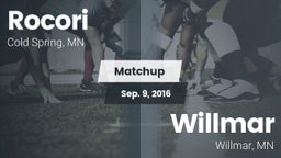 Matchup: Rocori  vs. Willmar  2016