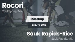 Matchup: Rocori  vs. Sauk Rapids-Rice  2016