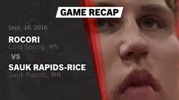 Recap: Rocori  vs. Sauk Rapids-Rice  2016