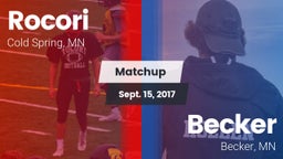 Matchup: Rocori  vs. Becker  2017