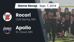 Recap: Rocori  vs. Apollo  2018