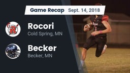 Recap: Rocori  vs. Becker  2018