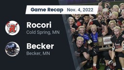 Recap: Rocori  vs. Becker  2022