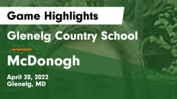 Glenelg Country School vs McDonogh  Game Highlights - April 20, 2022
