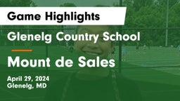 Glenelg Country School vs Mount de Sales  Game Highlights - April 29, 2024