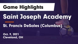 Saint Joseph Academy vs St. Francis DeSales  (Columbus) Game Highlights - Oct. 9, 2021