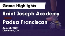 Saint Joseph Academy vs Padua Franciscan  Game Highlights - Aug. 31, 2022