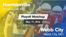 Matchup: Harrisonville High vs. Webb City  2016