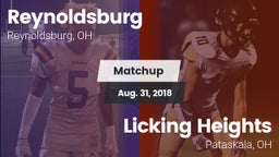 Matchup: Reynoldsburg High vs. Licking Heights  2018