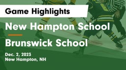 New Hampton School  vs Brunswick School Game Highlights - Dec. 2, 2023