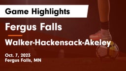 Fergus Falls  vs Walker-Hackensack-Akeley  Game Highlights - Oct. 7, 2023