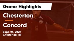 Chesterton  vs Concord  Game Highlights - Sept. 24, 2022