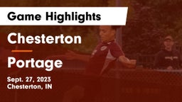 Chesterton  vs Portage  Game Highlights - Sept. 27, 2023