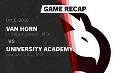 Recap: Van Horn  vs. University Academy 2016