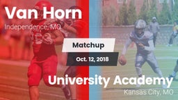 Matchup: Van Horn  vs. University Academy 2018