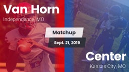 Matchup: Van Horn  vs. Center  2019