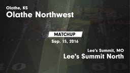 Matchup: Olathe Northwest vs. Lee's Summit North  2016