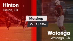 Matchup: Hinton  vs. Watonga  2016