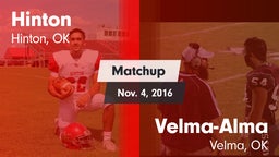 Matchup: Hinton  vs. Velma-Alma  2016