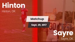 Matchup: Hinton  vs. Sayre  2017