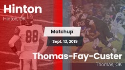 Matchup: Hinton  vs. Thomas-Fay-Custer  2019