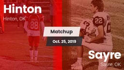 Matchup: Hinton  vs. Sayre  2019