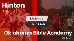 Matchup: Hinton  vs. Oklahoma Bible Academy 2020