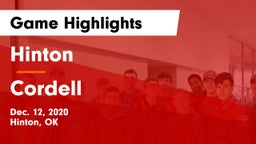 Hinton  vs Cordell  Game Highlights - Dec. 12, 2020