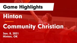 Hinton  vs Community Christian  Game Highlights - Jan. 8, 2021