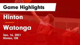 Hinton  vs Watonga  Game Highlights - Jan. 16, 2021