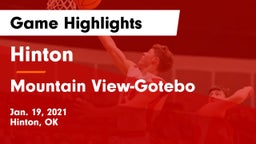 Hinton  vs Mountain View-Gotebo  Game Highlights - Jan. 19, 2021