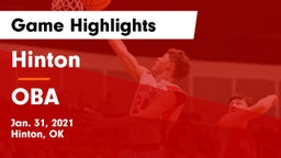 Hinton  vs OBA Game Highlights - Jan. 31, 2021