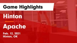 Hinton  vs Apache  Game Highlights - Feb. 12, 2021