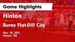 Hinton  vs Burns Flat-Dill City  Game Highlights - Dec. 10, 2021