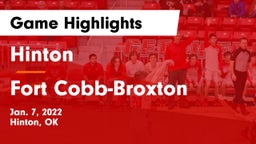 Hinton  vs Fort Cobb-Broxton  Game Highlights - Jan. 7, 2022