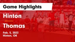 Hinton  vs Thomas Game Highlights - Feb. 5, 2022