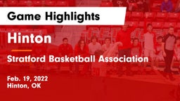 Hinton  vs Stratford Basketball Association Game Highlights - Feb. 19, 2022