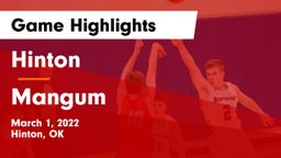 Hinton  vs Mangum Game Highlights - March 1, 2022