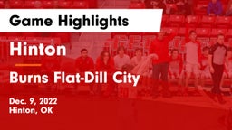 Hinton  vs Burns Flat-Dill City  Game Highlights - Dec. 9, 2022