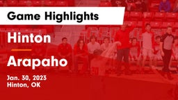 Hinton  vs Arapaho  Game Highlights - Jan. 30, 2023