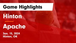Hinton  vs Apache  Game Highlights - Jan. 15, 2024